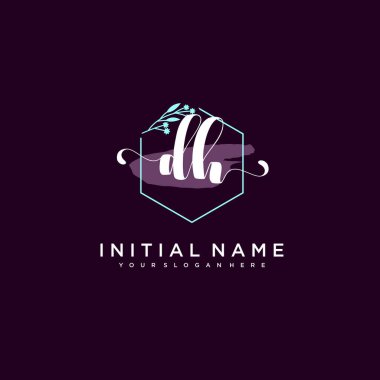 Minimalist Çiçek Baş Logosu, DH Damgalama Şablonu