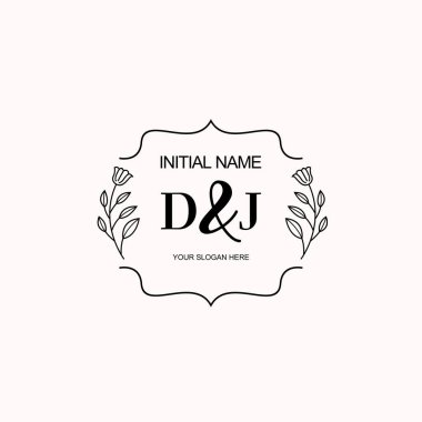 Minimalist Çiçek Baş Logosu, DJ Marka Şablonu