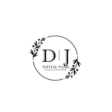 Kişisel ya da Marka İçin DJ Minimal Çiçek Logosu Koleksiyonu