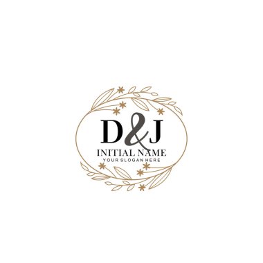 Minimalist Çiçek Baş Logosu, DJ Marka Şablonu