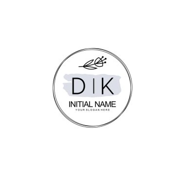Kişisel ya da Marka İçin DK Minimal Çiçek Logosu Koleksiyonu