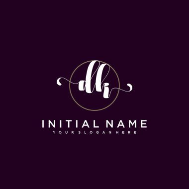 Minimalist Çiçek Baş Logosu, DK Marka Şablonu