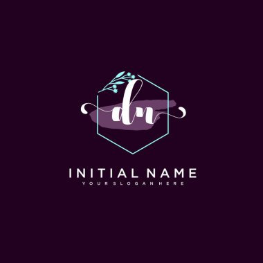 Minimalist Çiçek Baş Logosu, DN Marka Şablonu