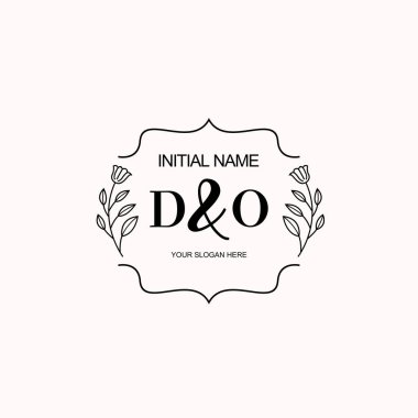 Minimalist Çiçek Baş Logosu, DO Damgalama Şablonu
