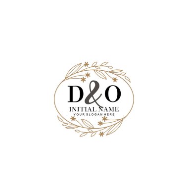 Minimalist Çiçek Baş Logosu, DO Damgalama Şablonu
