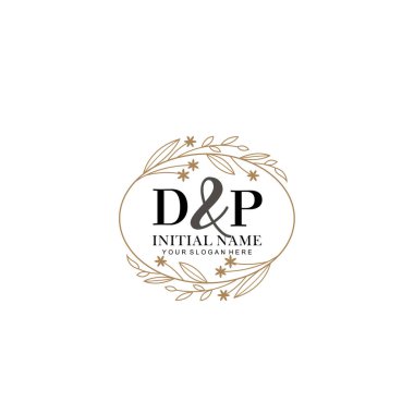 Minimalist Çiçek Baş Logosu, DP Marka Şablonu
