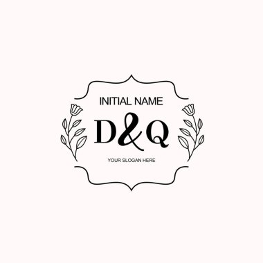 Minimalist Çiçek Baş Logosu, DQ Marka Şablonu