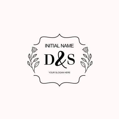 Minimalist Çiçek Baş Logosu, DS Marka Şablonu