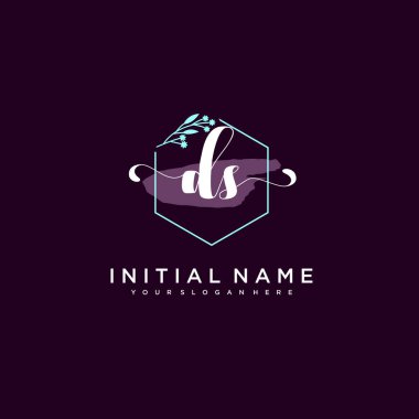 Minimalist Çiçek Baş Logosu, DS Marka Şablonu