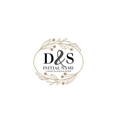 Minimalist Çiçek Baş Logosu, DS Marka Şablonu