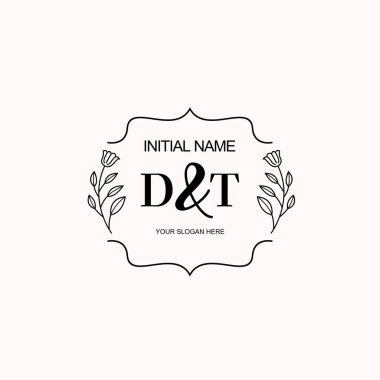 Minimalist Çiçek Baş Logosu, DT Marka Şablonu