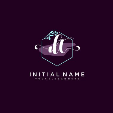 Minimalist Çiçek Baş Logosu, DT Marka Şablonu