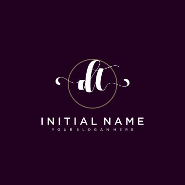 Minimalist Çiçek Baş Logosu, DT Marka Şablonu