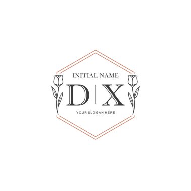 Kişisel ya da Brand için DX Minimal Çiçek Logosu Koleksiyonu
