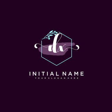 Minimalist Çiçek Baş Logosu, DX Marka Şablonu