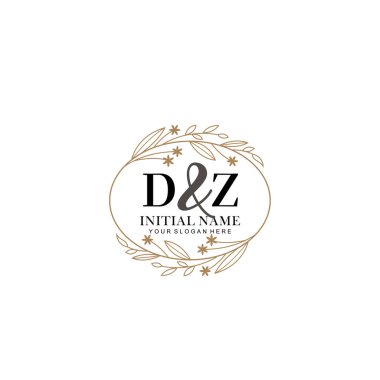 Minimalist Çiçek Baş Logosu, DZ Marka Şablonu