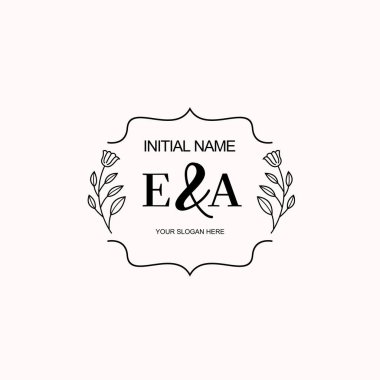 Minimalist Çiçek Baş Logosu, EA Marka Şablonu