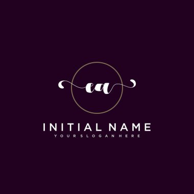 Minimalist Çiçek Baş Logosu, EA Marka Şablonu