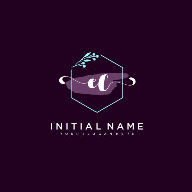 Minimalist Çiçek Baş Logosu, AK Marka Şablonu