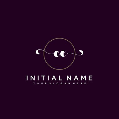 Minimalist Çiçek Baş Logosu, EE Marka Şablonu