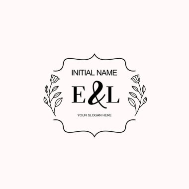 Minimalist Çiçek Baş Logosu, EL Marka Şablonu