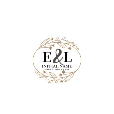 Minimalist Çiçek Baş Logosu, EL Marka Şablonu