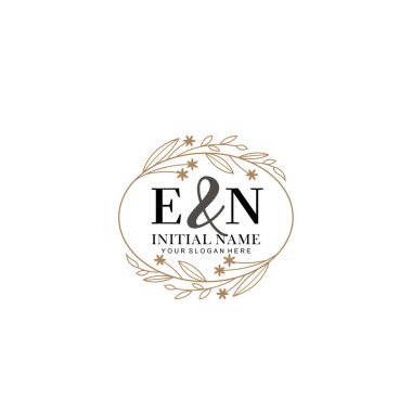 Minimalist Çiçek Baş Logosu, EN Markalaşma Şablonu