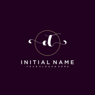 Minimalist Çiçek Baş Logosu, ET Damgalama Şablonu