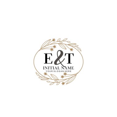Minimalist Çiçek Baş Logosu, ET Damgalama Şablonu