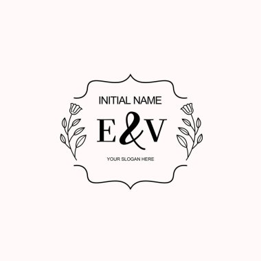 Minimalist Çiçek Baş Logosu, EV Marka Şablonu