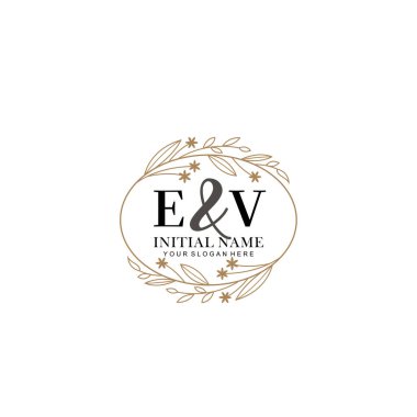 Minimalist Çiçek Baş Logosu, EV Marka Şablonu