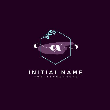 Minimalist Çiçek Baş Logosu, Eski Marka Şablonu