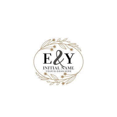 Minimalist Çiçek Baş Logosu, EY Markalaşma Şablonu