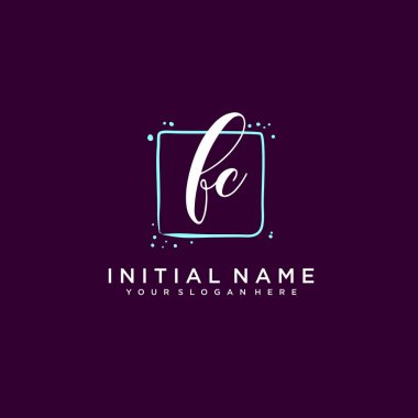 FC Monogramlı Modern Çiçek Baş Logosu