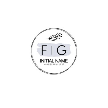 Kişisel ya da Marka İçin FG Minimal Çiçek Logosu Koleksiyonu