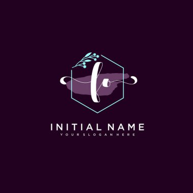 Minimalist Çiçek Baş Logosu, FO Damgalama Şablonu