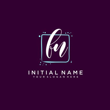 FN Monogramlı Modern Çiçek Baş Logosu