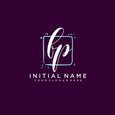 FP Monogramlı Modern Çiçek Baş Logosu