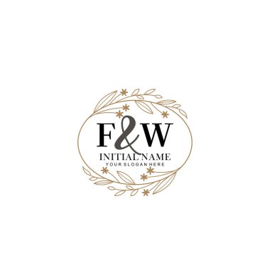 Minimalist Çiçek Baş Logosu, FW Marka Şablonu