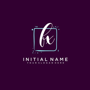 FX Monogramlı Modern Çiçek Baş Logosu