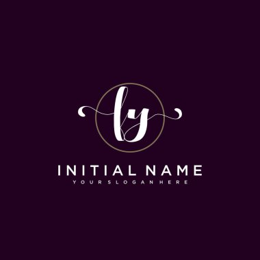 Minimalist Çiçek Baş Logosu, FY Marka Şablonu