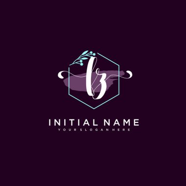 Minimalist Çiçek Baş Logosu, FZ Marka Şablonu