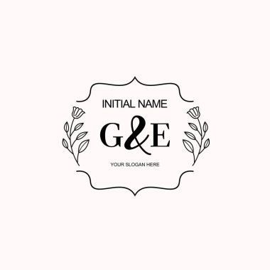 Minimalist Çiçek Baş Logosu, GE Marka Şablonu