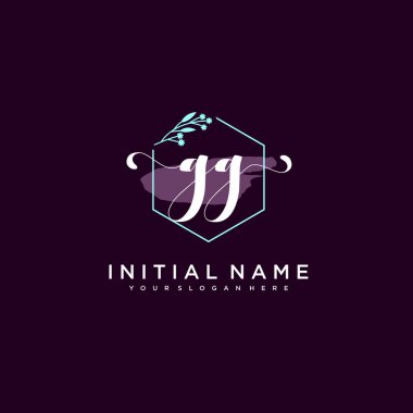 Minimalist Çiçek Baş Logosu, GG Marka Şablonu