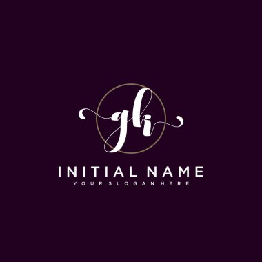 Minimalist Çiçek Baş Logosu, GK Marka Şablonu