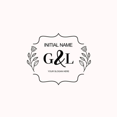 Minimalist Çiçek Baş Logosu, GL Marka Şablonu