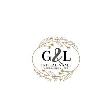 Minimalist Çiçek Baş Logosu, GL Marka Şablonu