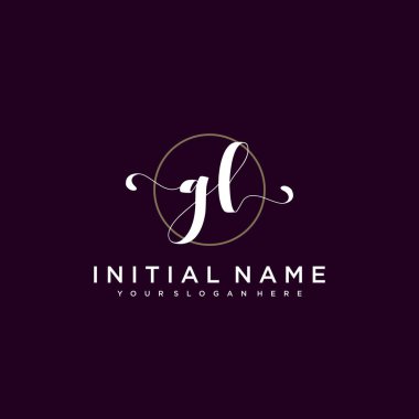 Minimalist Çiçek Baş Logosu, GL Marka Şablonu