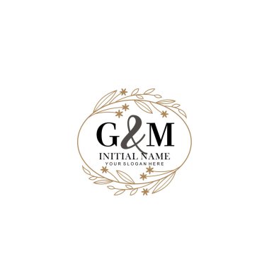 Minimalist Çiçek Baş Logosu, GM Marka Şablonu