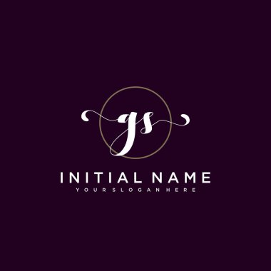 Minimalist Çiçek Baş Logosu, GS Marka Şablonu